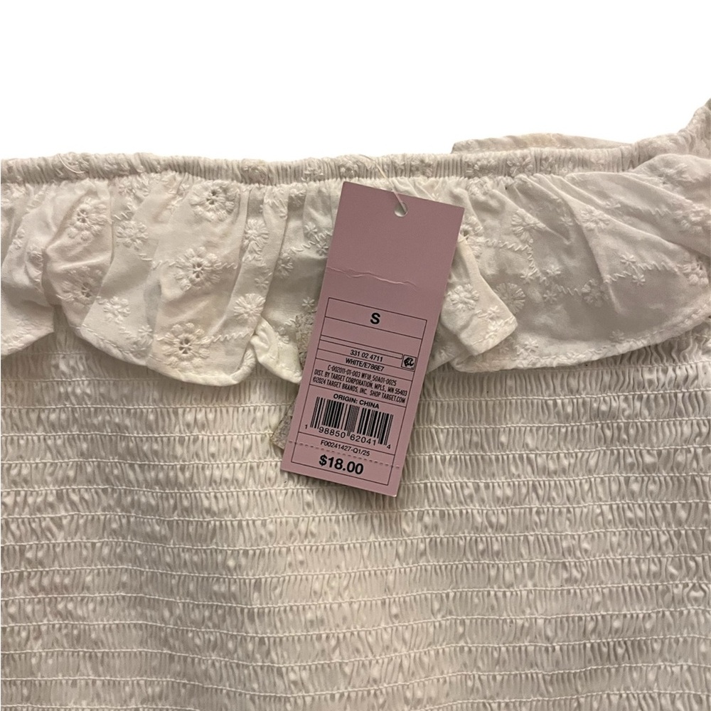 Off-Shoulder Smocked Ruffle Top - Picture 4 of 4